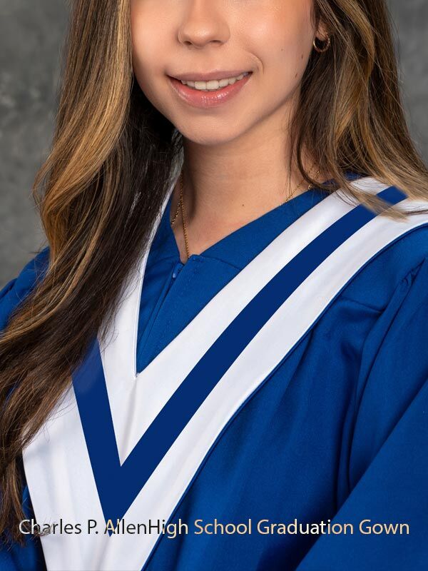 High school graduation portraits Halifax – grad in gown with family on campus