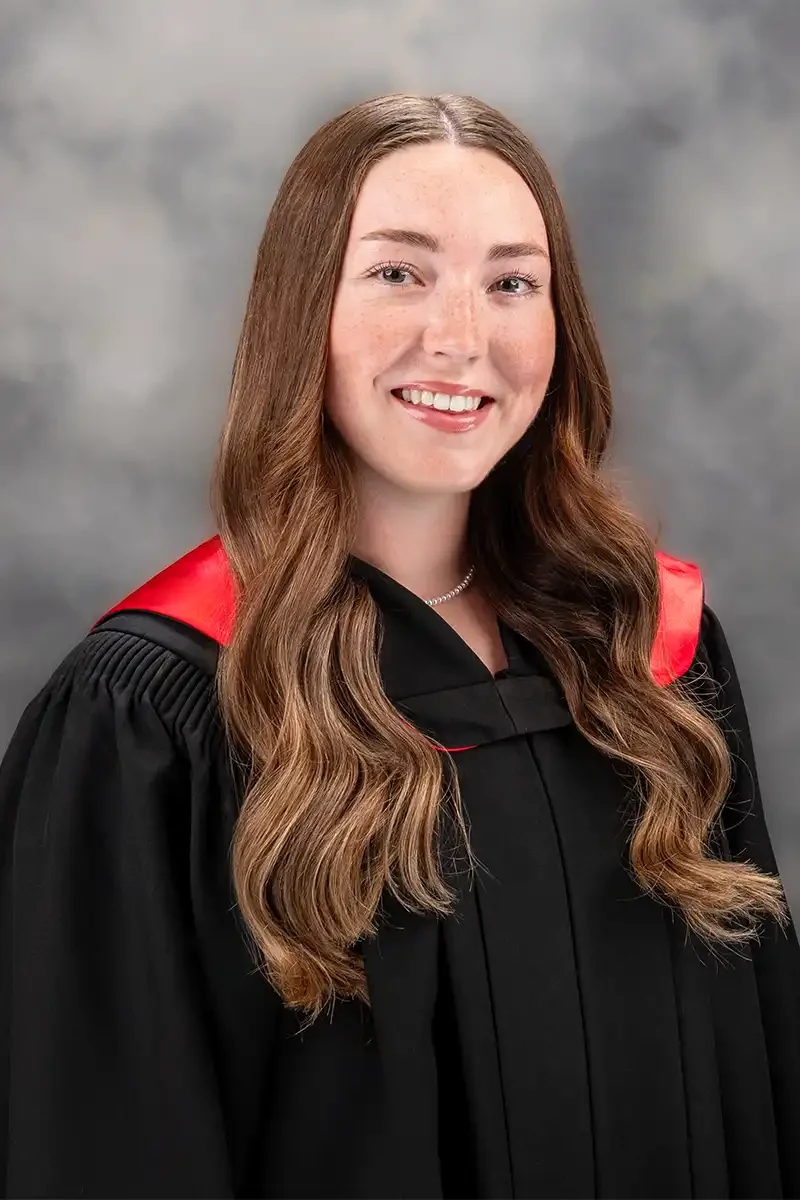 Dalhousie University graduate portrait with hood and gown Halifax
