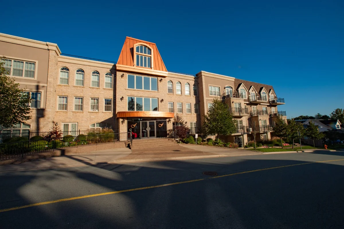 Real Estate Photography 6 Condo building exterior against a blue sky, Halifax real estate photography