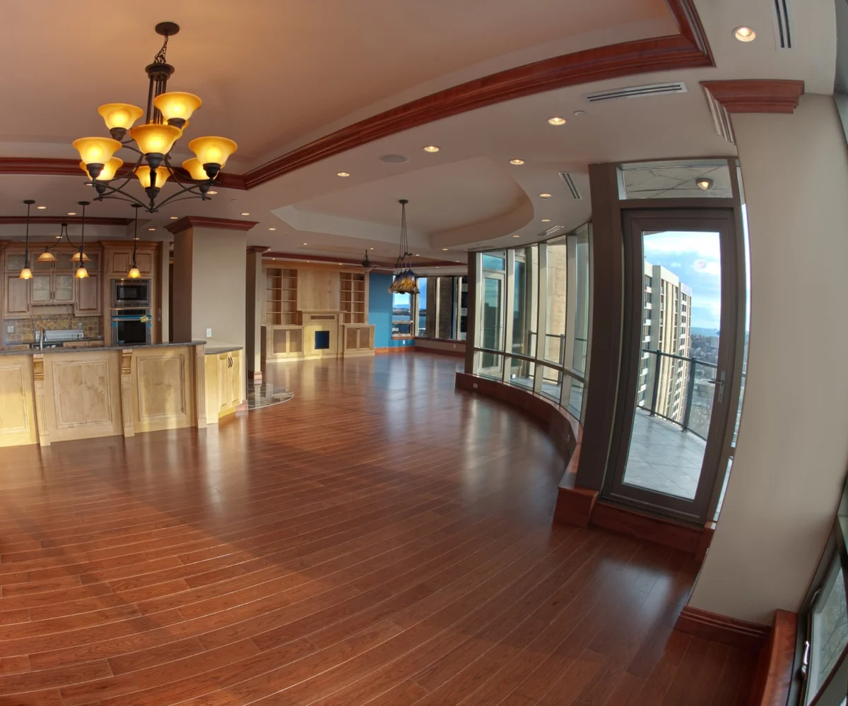 Real Estate Photography 2 Elegant dining room with a crystal chandelier and hardwood floors, Halifax real estate photography